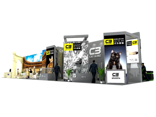 上海亞洲寵物展覽會(huì)54平展臺(tái)搭建施工方案